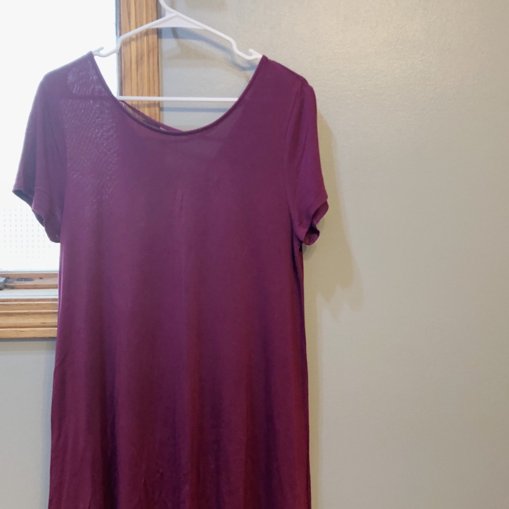 Mossimo Supply Co Boysenberry Flowey Tee Dress- Large